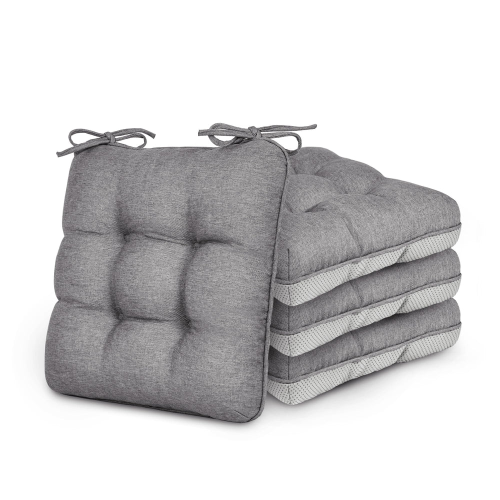 Front view of Love's cabin Memory Foam Chair Cushions in grey