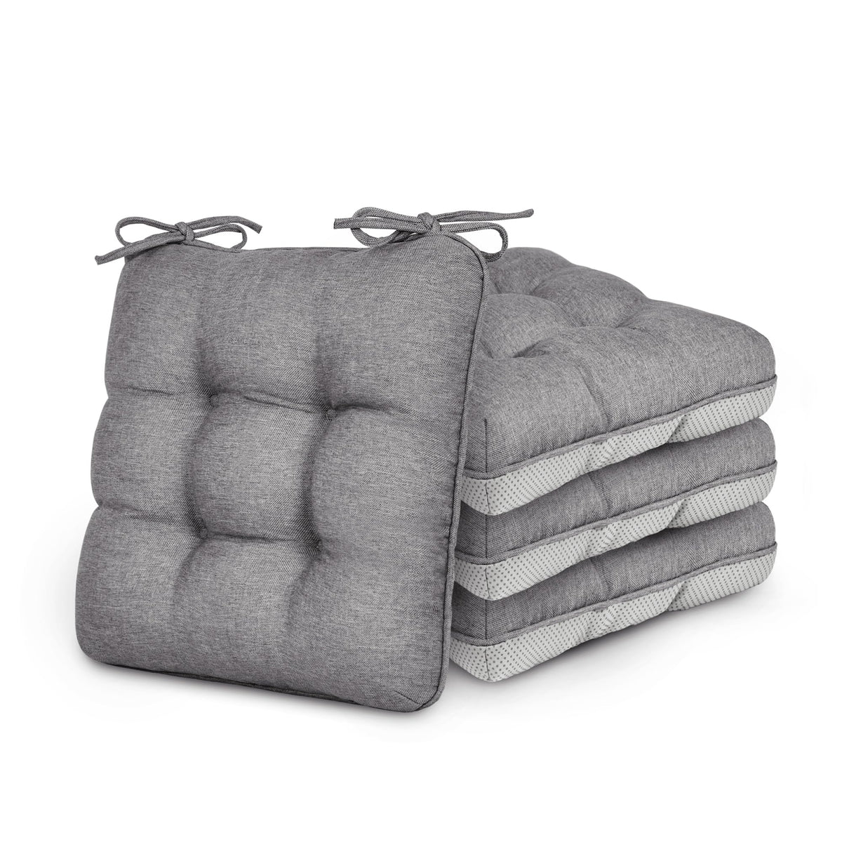 Front view of Love's cabin Memory Foam Chair Cushions in grey