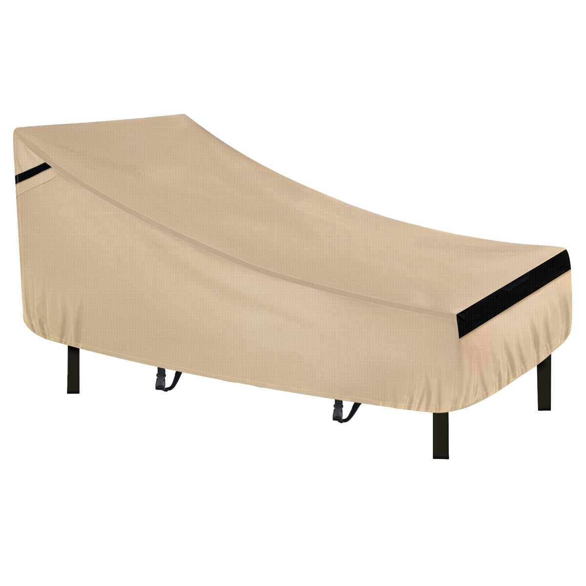 Front view of NEVERLAND Lounge Chair Cover in golden colour