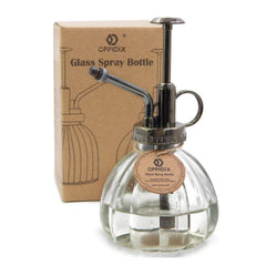 Front view of OFFIDIX Transparent Glass Watering Spray Bottle