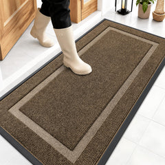Front view of OLANLY 47x23 heavy-duty doormat
