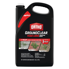 Front view of Ortho GroundClear Year Long Vegetation Killer refill 1 gal, black