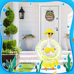 Front view of PaLuQiYa Hawaiian Goose with swim ring