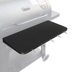 Front view of QuliMetal Foldable Front Shelf for Pit Boss Austin XL 1000, black