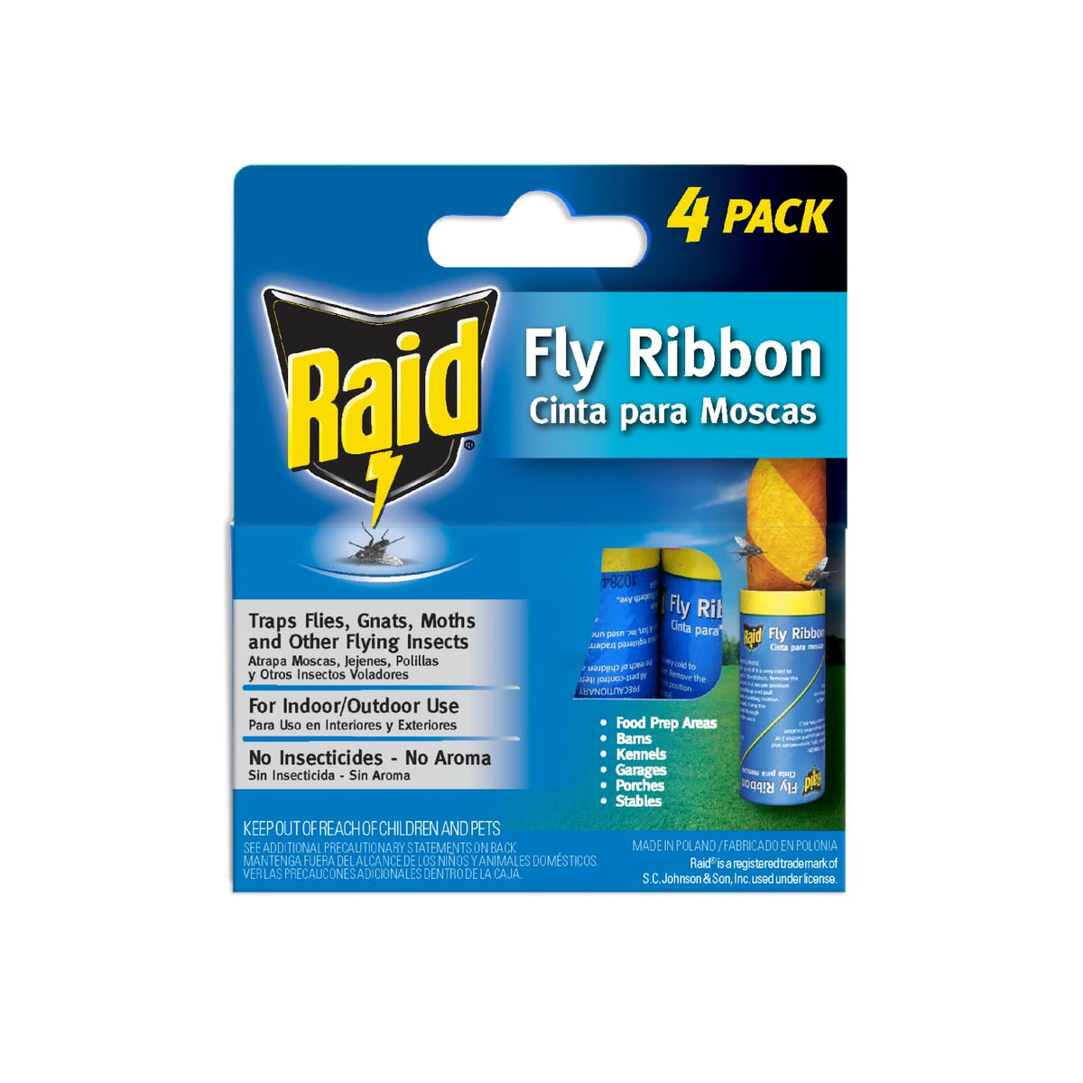 Front view of Raid Fly Ribbon Bug & Insect Catcher pack