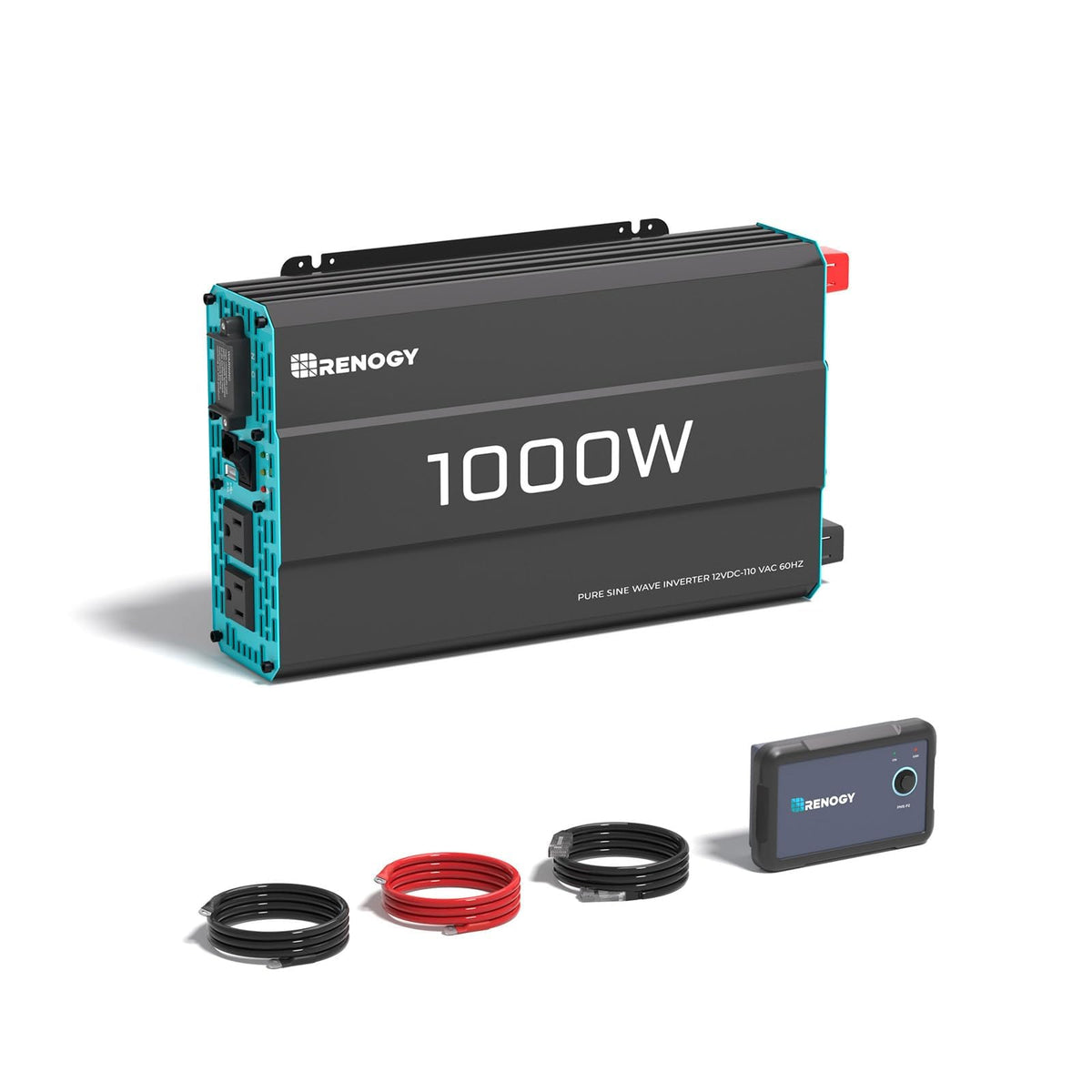 Front view of Renogy 1000W Pure Sine Wave Inverter