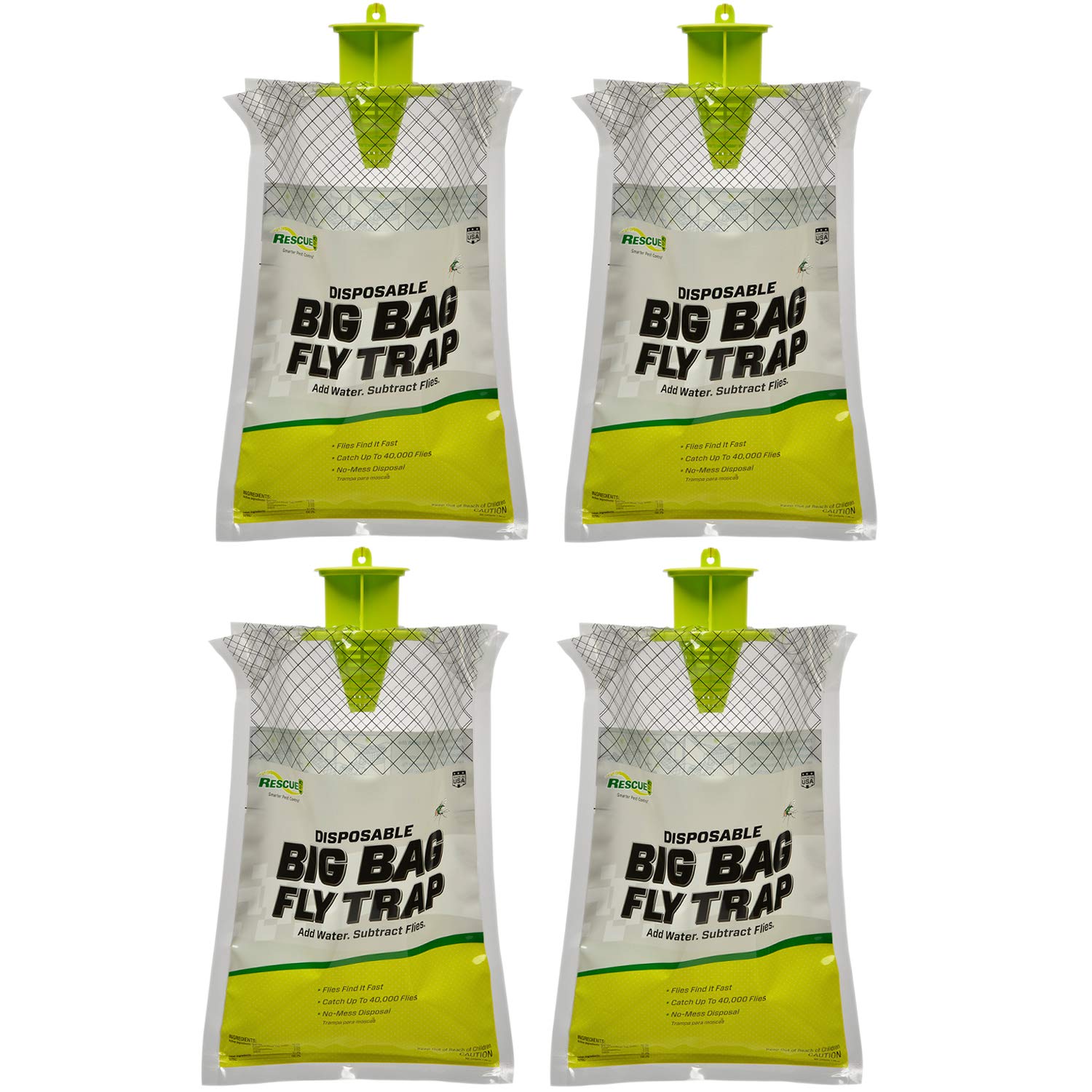 Front view of RESCUE! Big Bag Fly Trap in green
