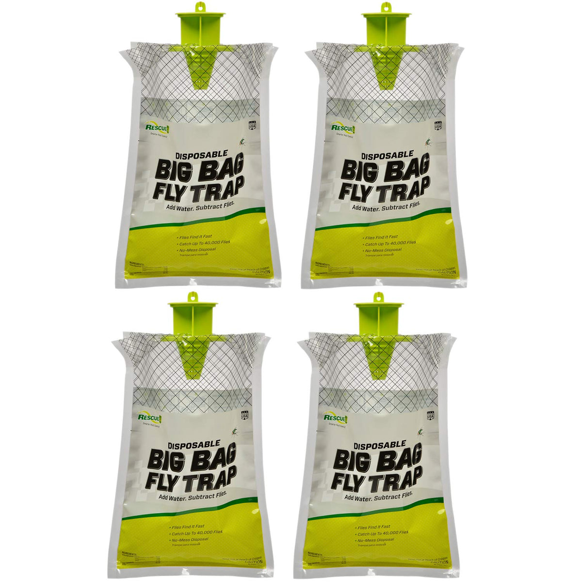 Front view of RESCUE! Big Bag Fly Trap in green