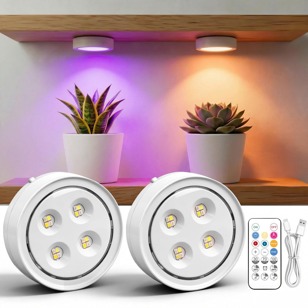 Front view of sooogd rechargeable grow light, white