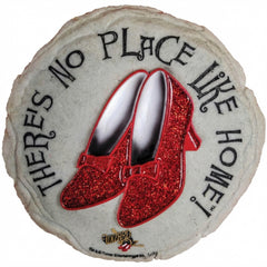 Front view of Spoontiques Ruby Slippers Stepping Stone, 9.63 inches
