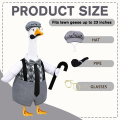 Front view of the Celltestria Old Man Goose Outfit showcasing the black plaid design