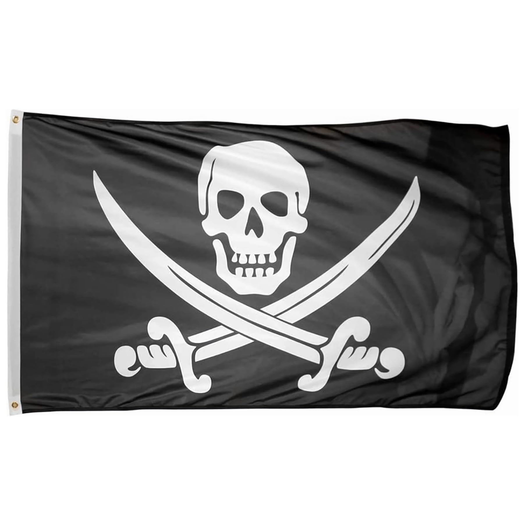 Front view of Time Roaming Pirate Jack Rackham Flag 3x5 Ft