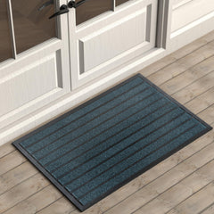 Front view of ubdyo Extra Durable Door Mat 36" x 24" in bright blue