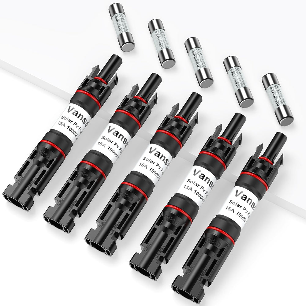 Front view of Vansdon 15A Solar Fuse Holder Inline