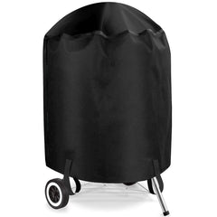 Front view of VIBOOS 22 inch black BBQ grill cover
