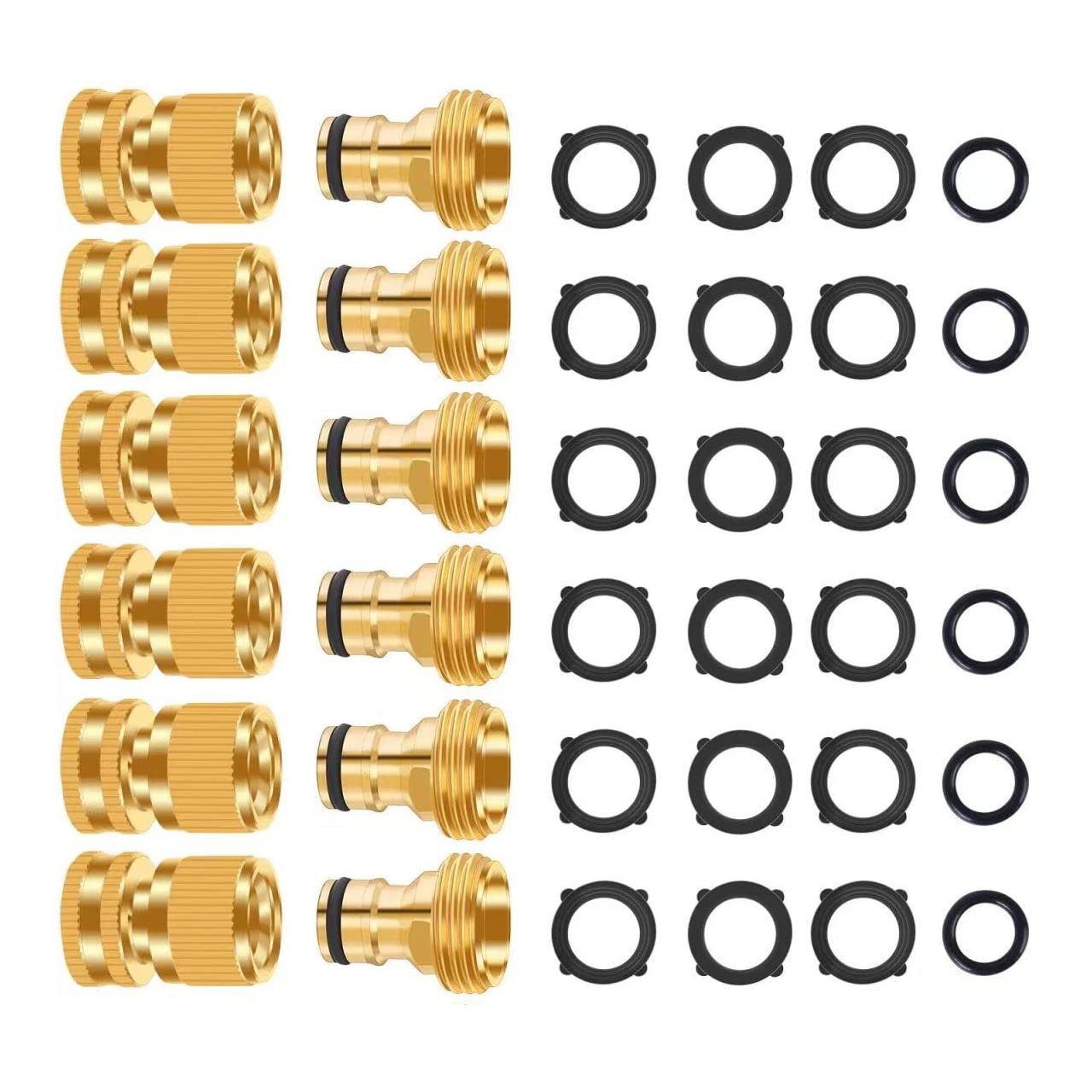 FRQNTKPA Garden Hose Quick Connector 3/4 inch male and female set