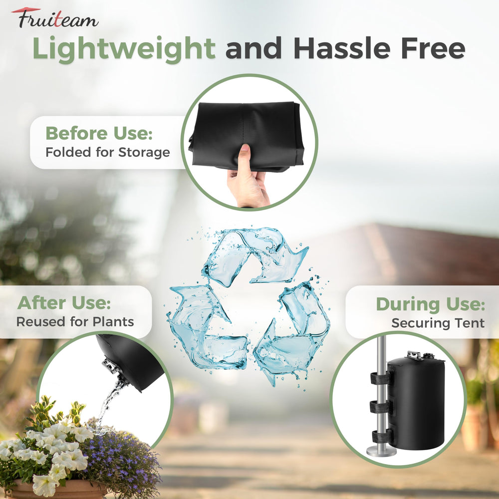 FRUITEAM Canopy Weights in outdoor event setup