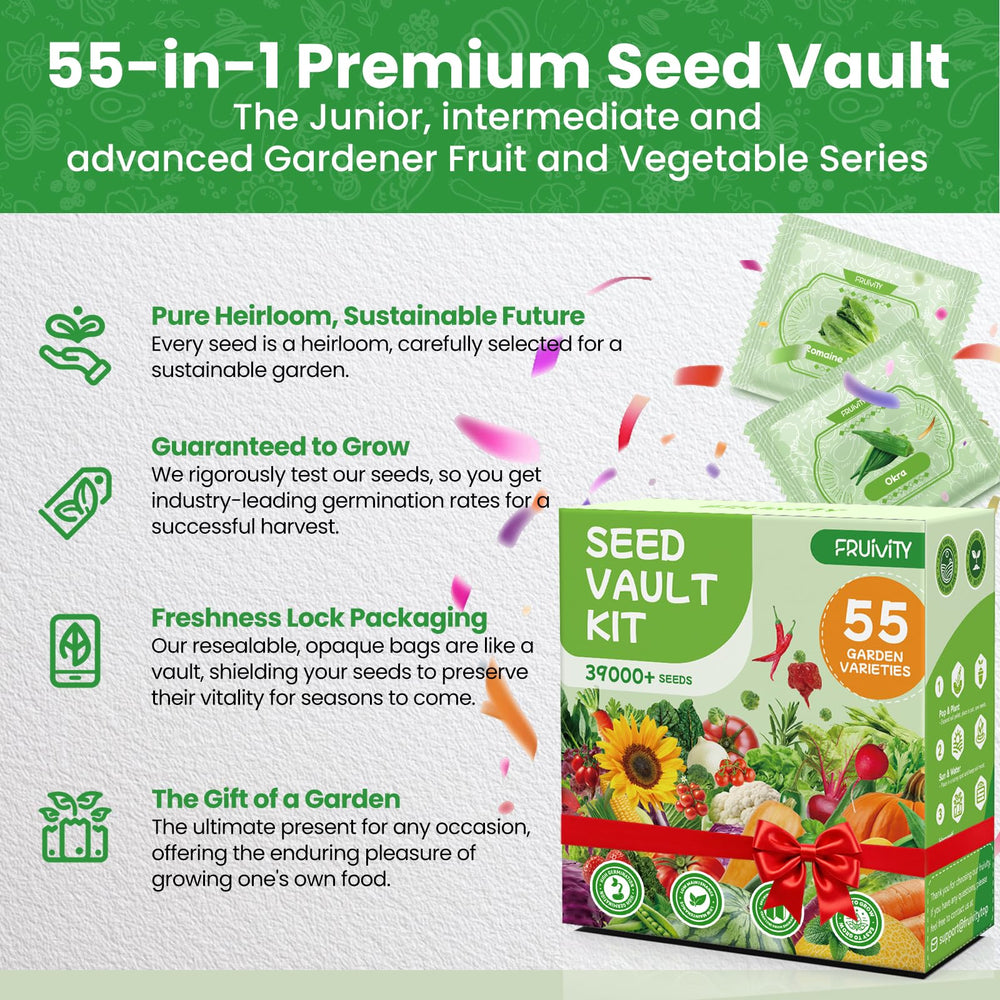 Fruivity seeds variety pack with colorful vegetables
