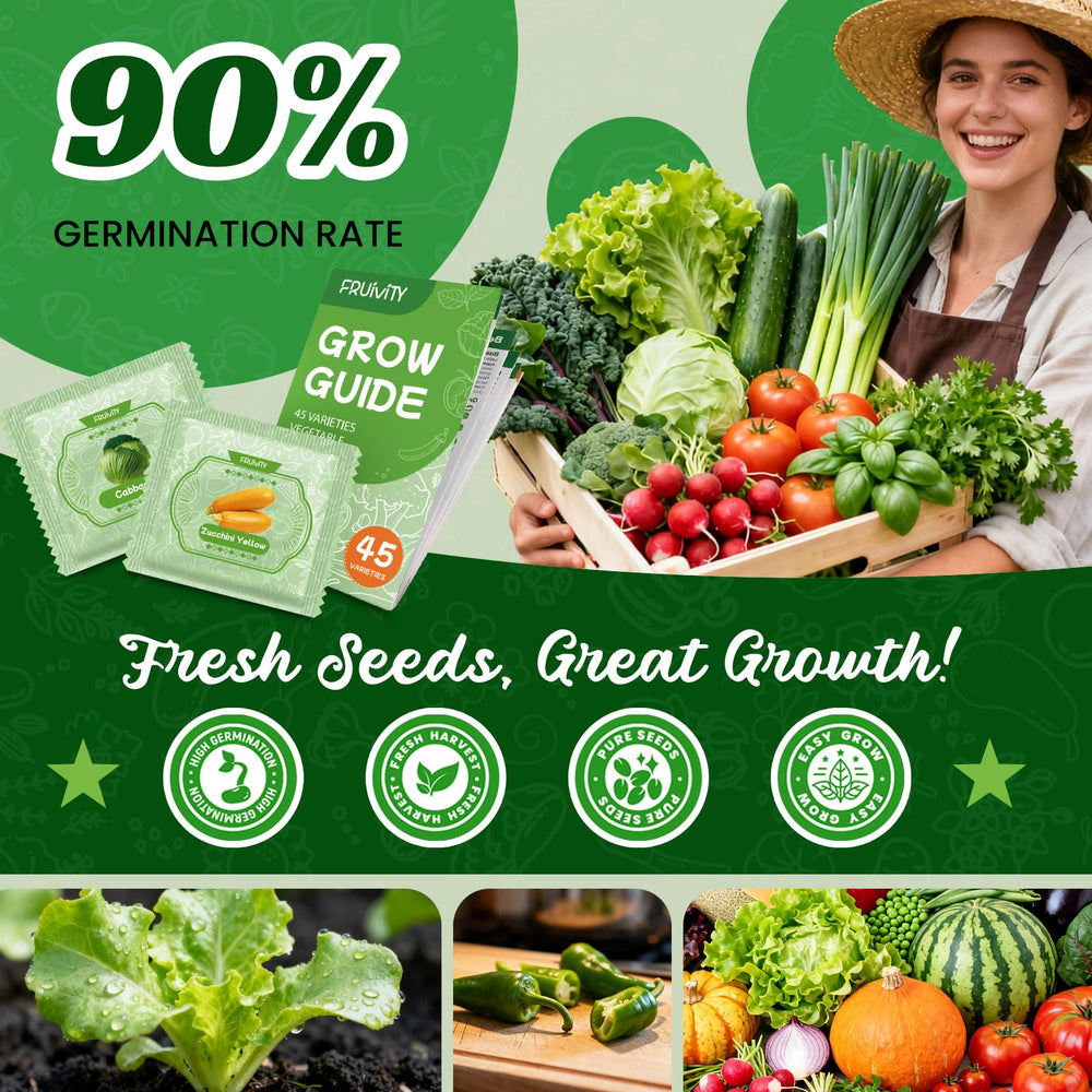 Fruivity vegetable seeds variety pack with instructions
