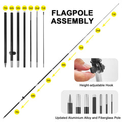 FSFLAG Open Feather Flag in outdoor setting