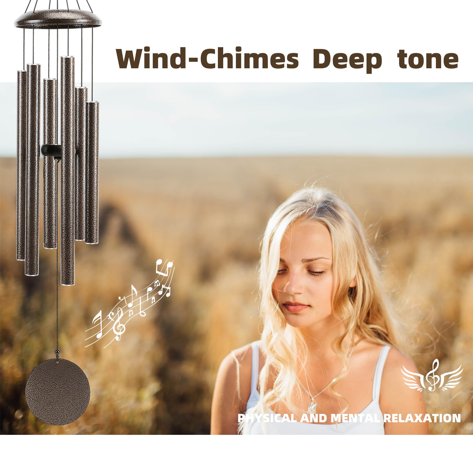 FSVGYY wind chime hanging in a garden setting