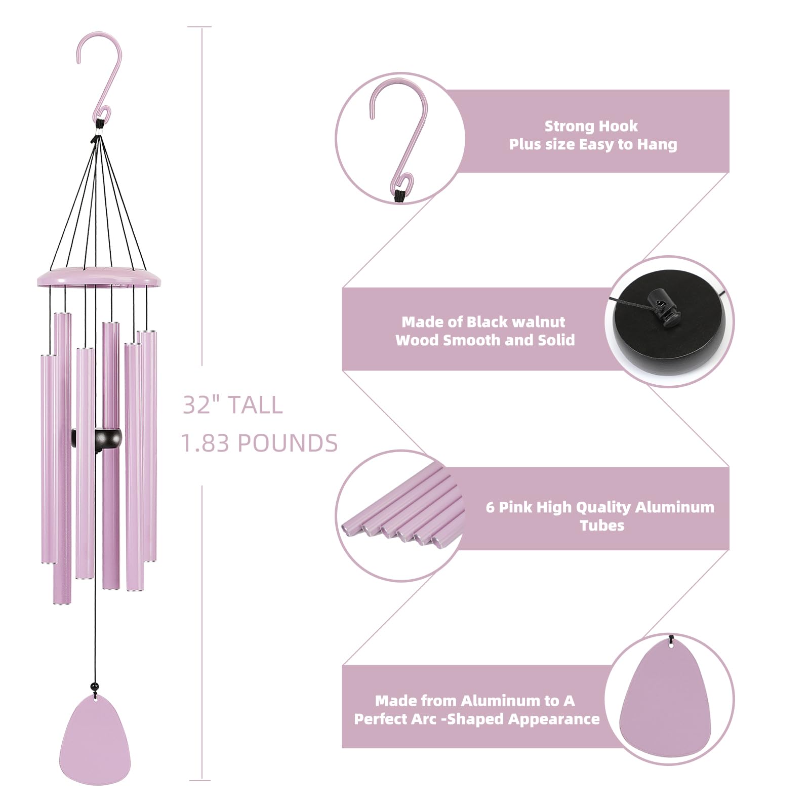 FSVGYY wind chimes in a modern home setting