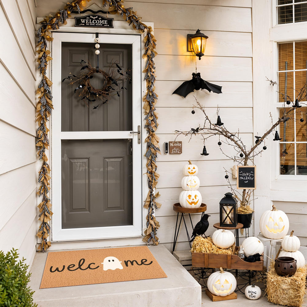 Fttoyoly door mat displayed in a kitchen entryway