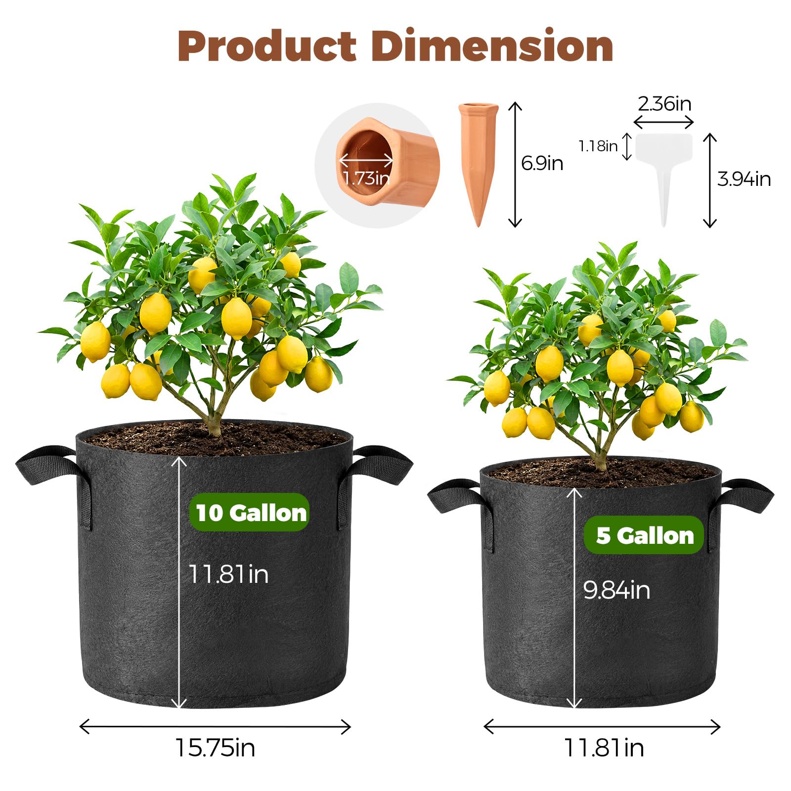FuBegi grow bag being filled with soil