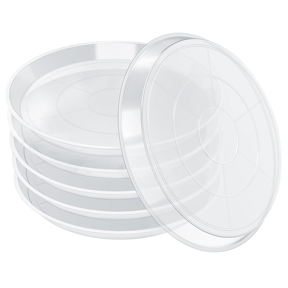 FUIJOL 10 inch clear plant saucer front view