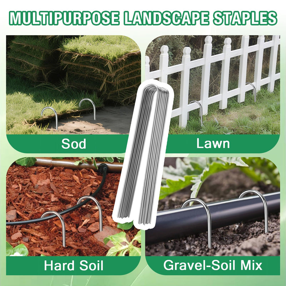 FUIJOL 12 Inch stakes next to garden decoration
