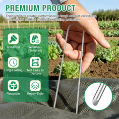 FUIJOL Landscape Staples pack side view showing 25 stakes