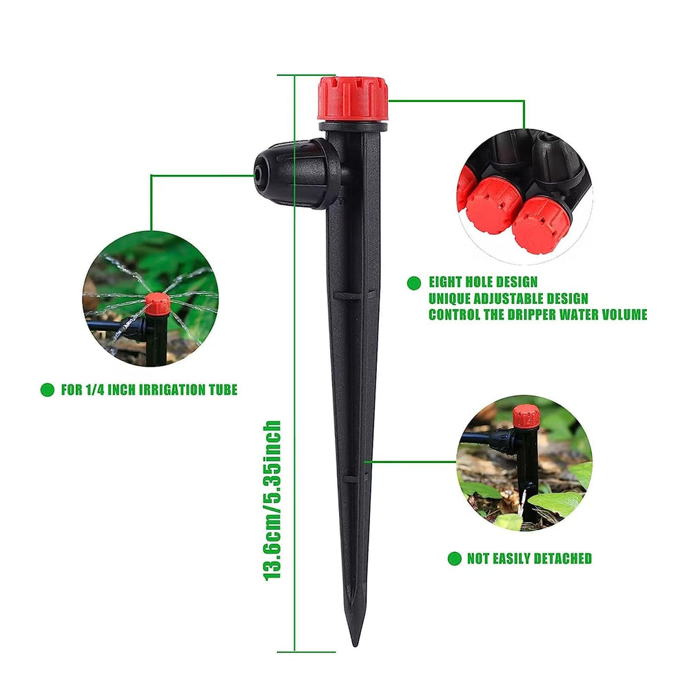 FULAIERGD 1/4 inch drip irrigation tubing with garden drippers