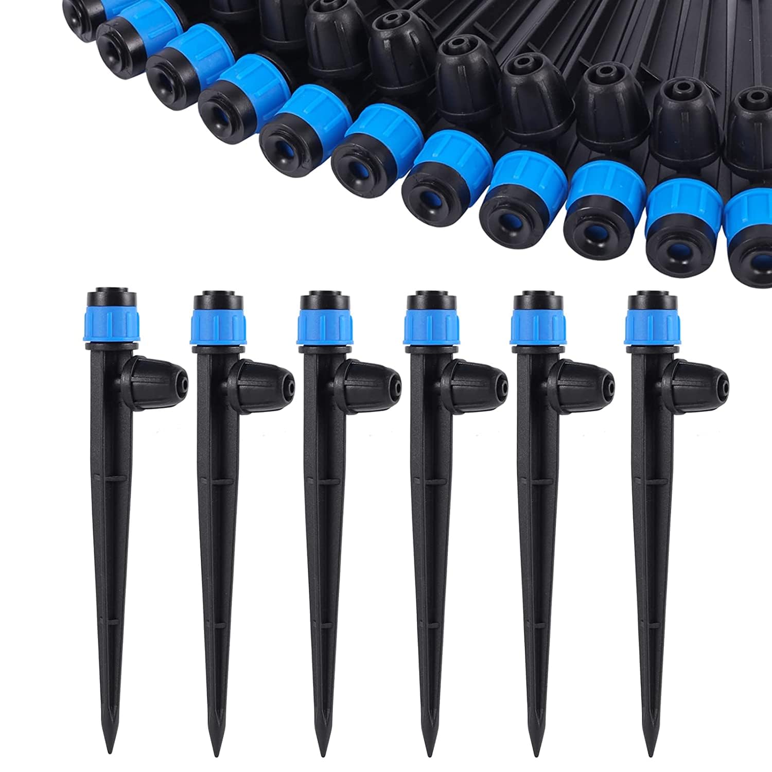 FULAIERGD 50 Pcs adjustable drip irrigation spray emitters set