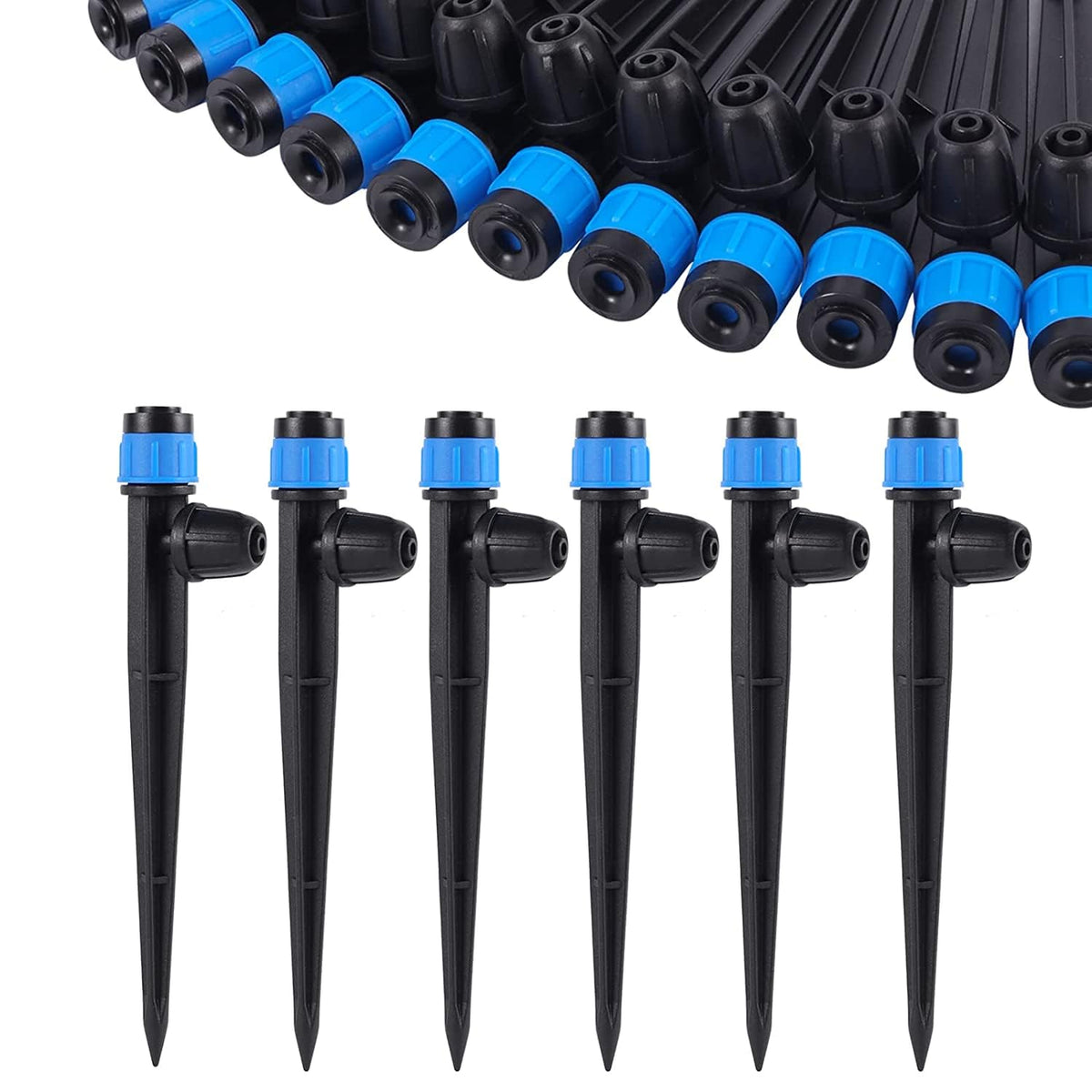 FULAIERGD 50 Pcs adjustable drip irrigation spray emitters set
