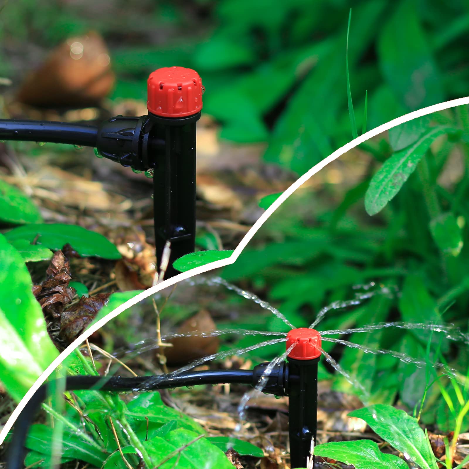 FULAIERGD drip emitter showing the arrow stake for better placement