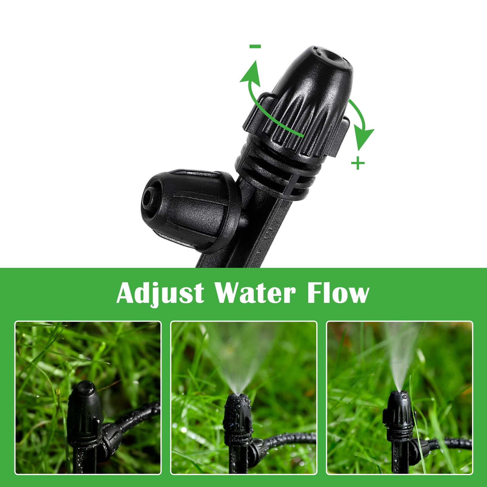 FULAIERGD drip irrigation emitter with 360-degree rotation