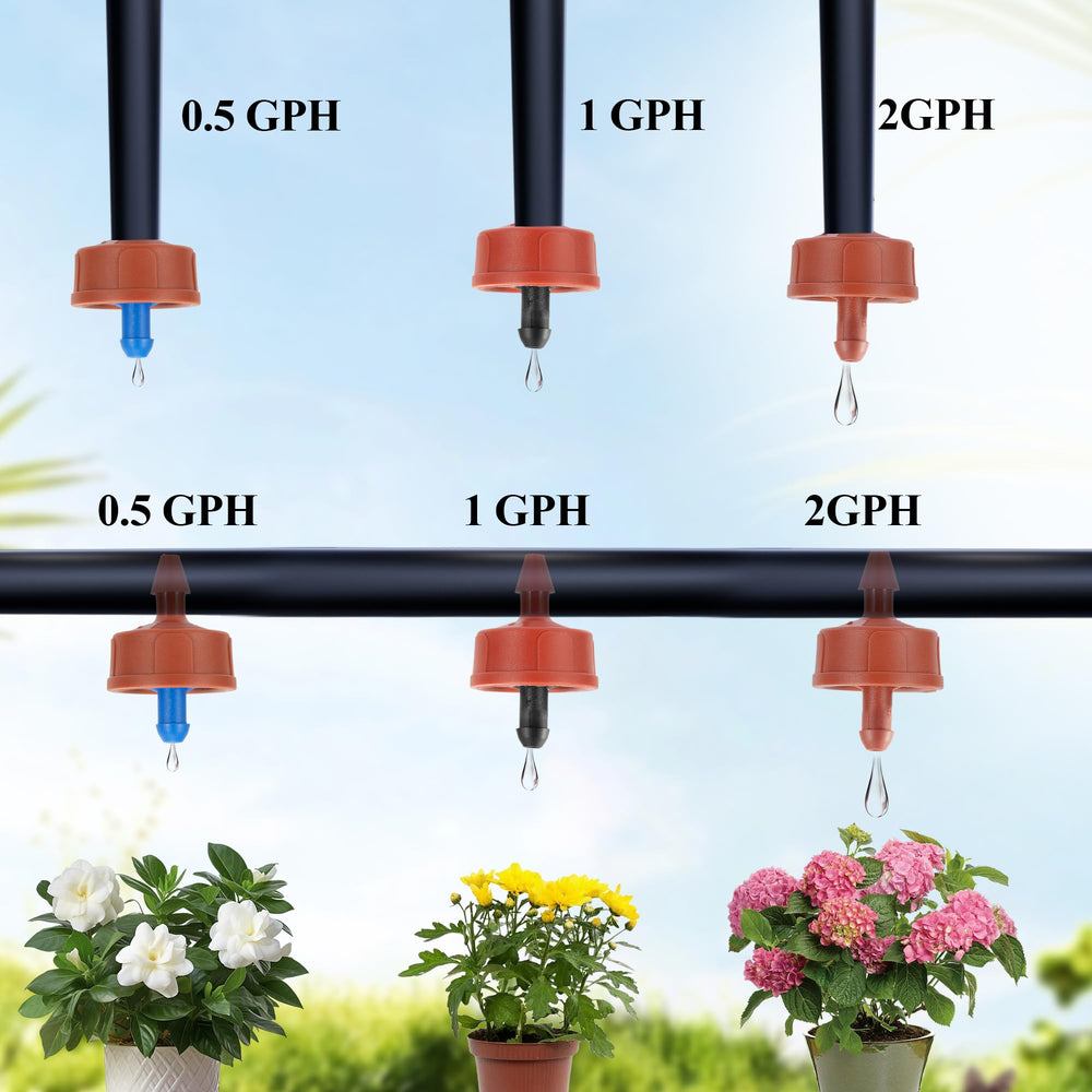FULAIERGD dripper connected to 1/4 inch tubing