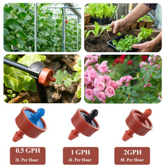 FULAIERGD drippers installed in a garden setting