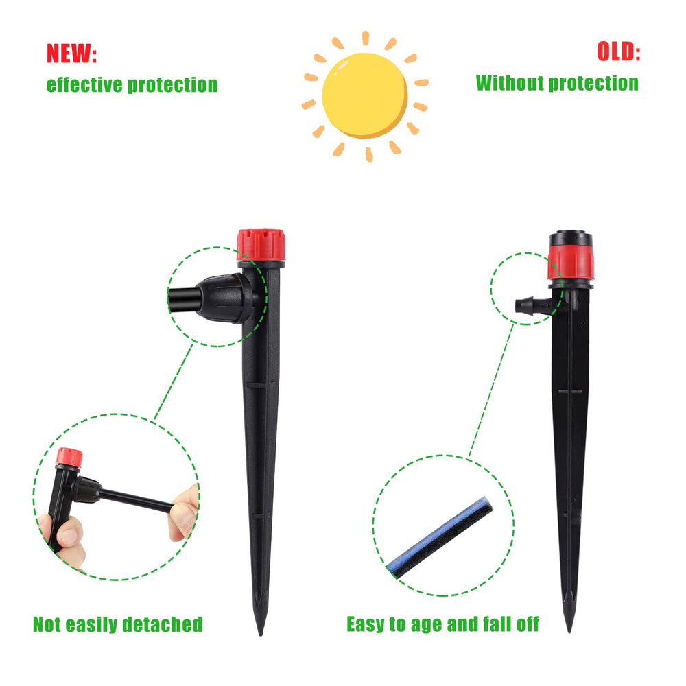 FULAIERGD irrigation emitters installed in a garden setting