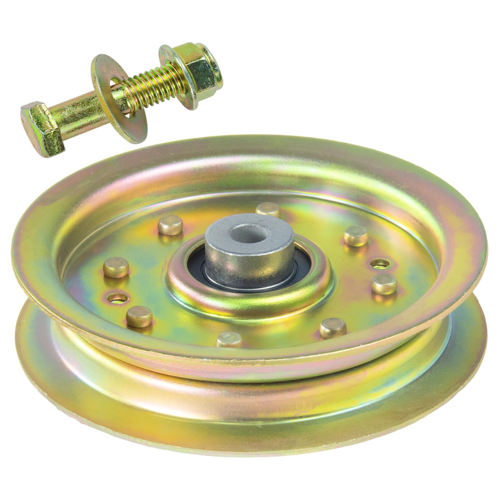 FULAIGE 4.25" idler pulley front view with specifications