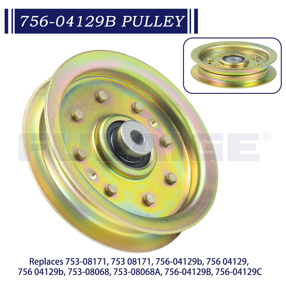 FULAIGE idler pulley side view showing double-sealed bearing