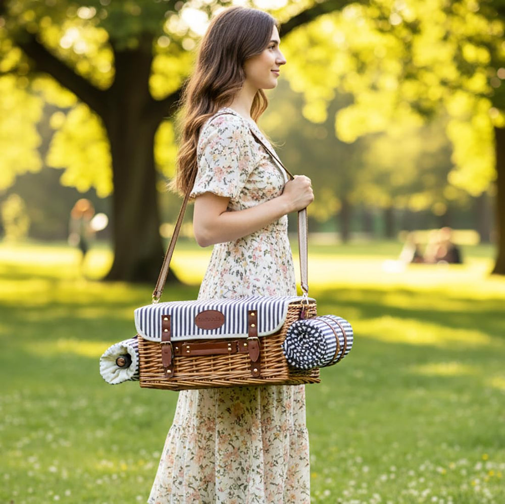 Full picnic kit with wine bag and accessories for outdoor dining