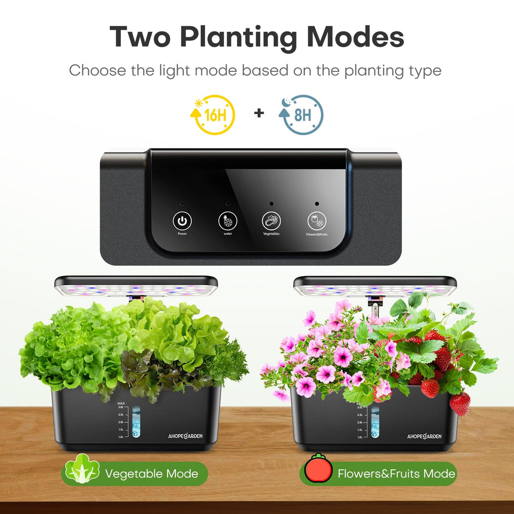 Full view of Ahopegarden indoor garden in a kitchen setting
