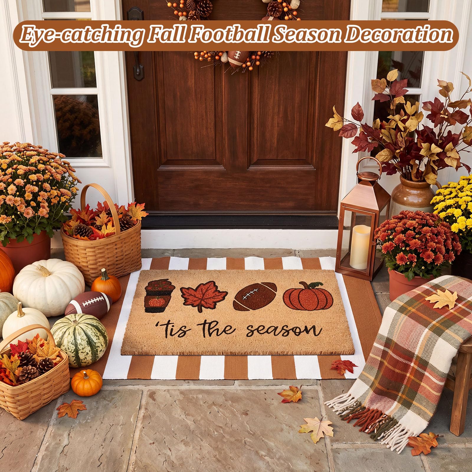 Full view of both doormats in a welcoming entryway