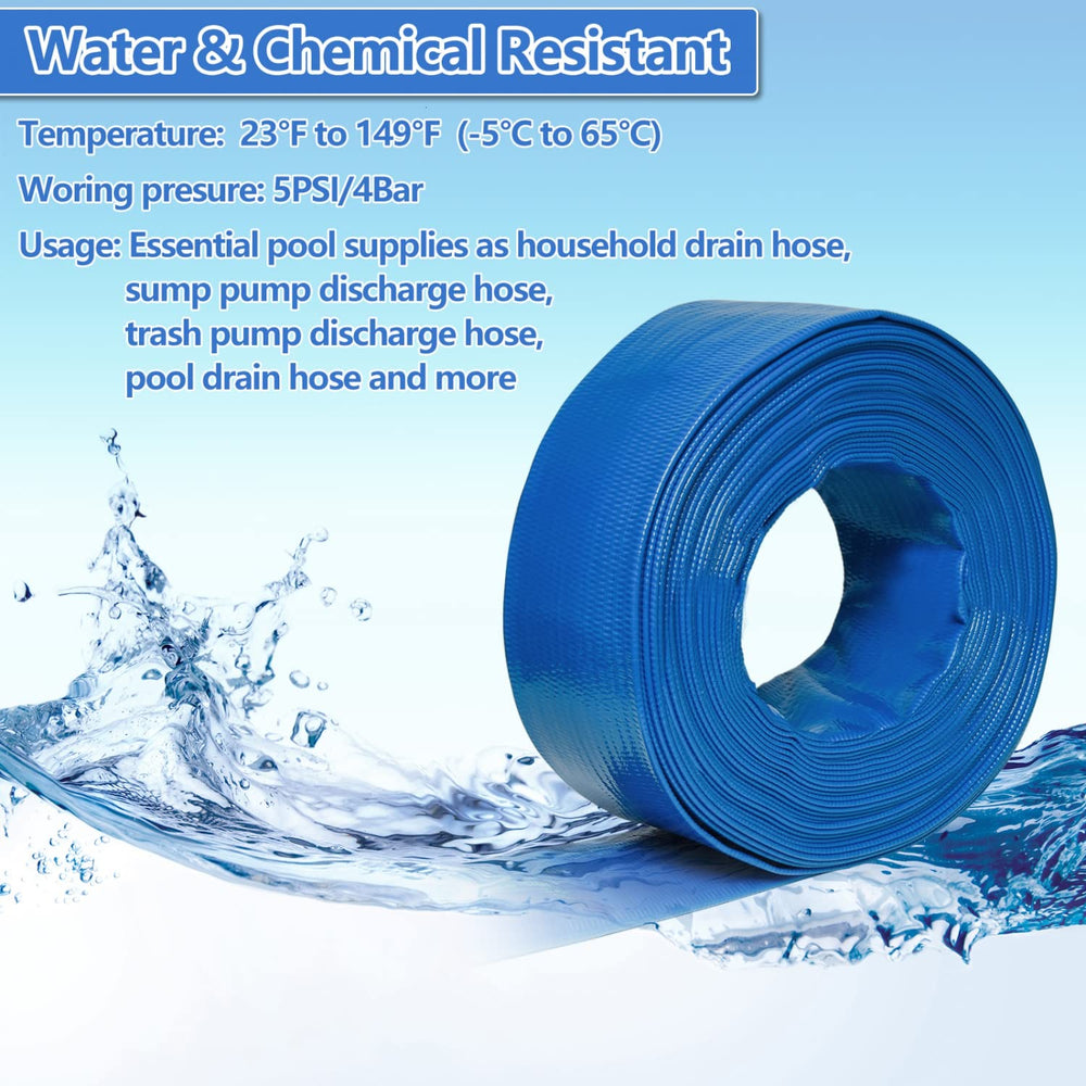 Full view of Gonioa 2 inch x 50 FT backwash hose