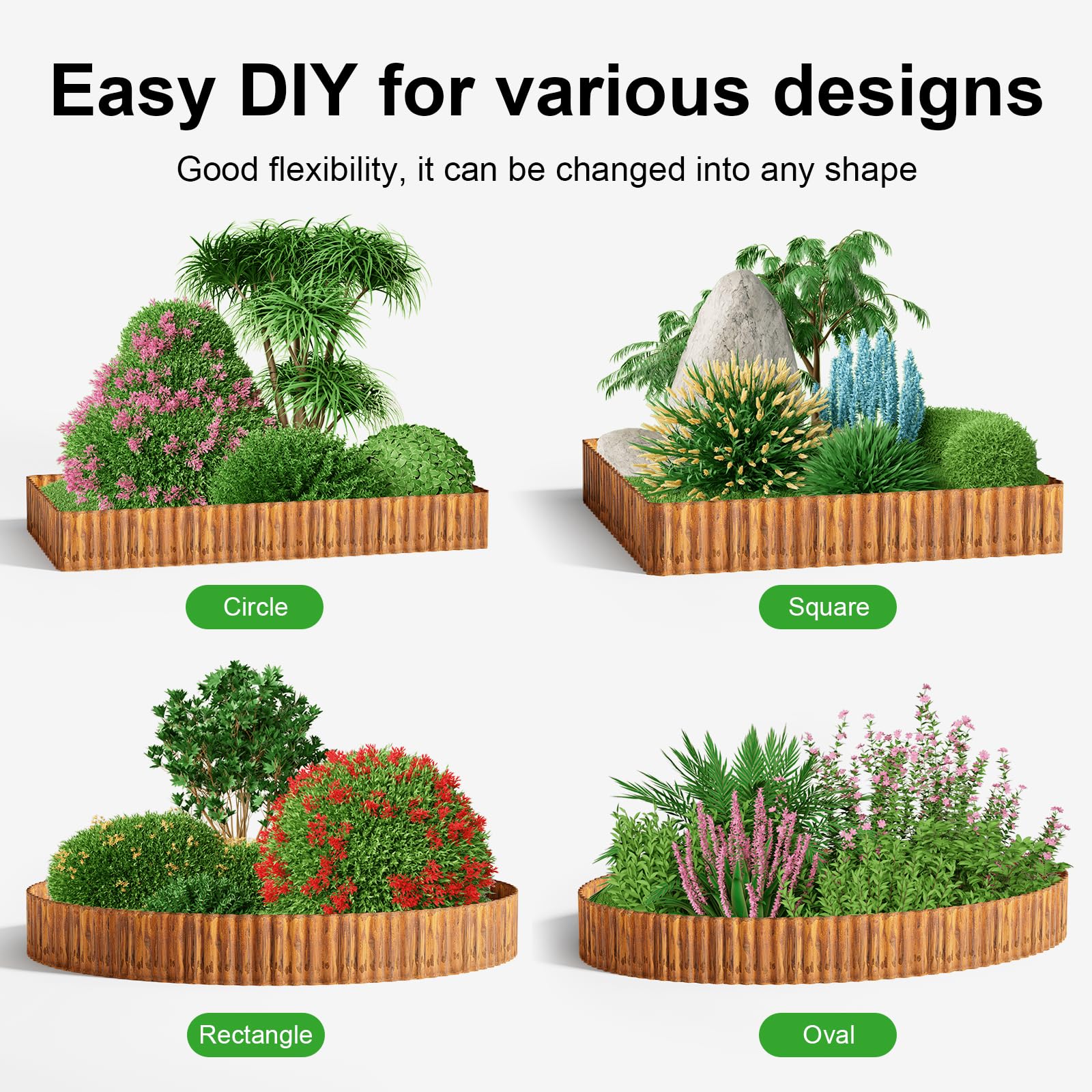 Full view of Land Guard 12-inch x 25-foot garden edging roll