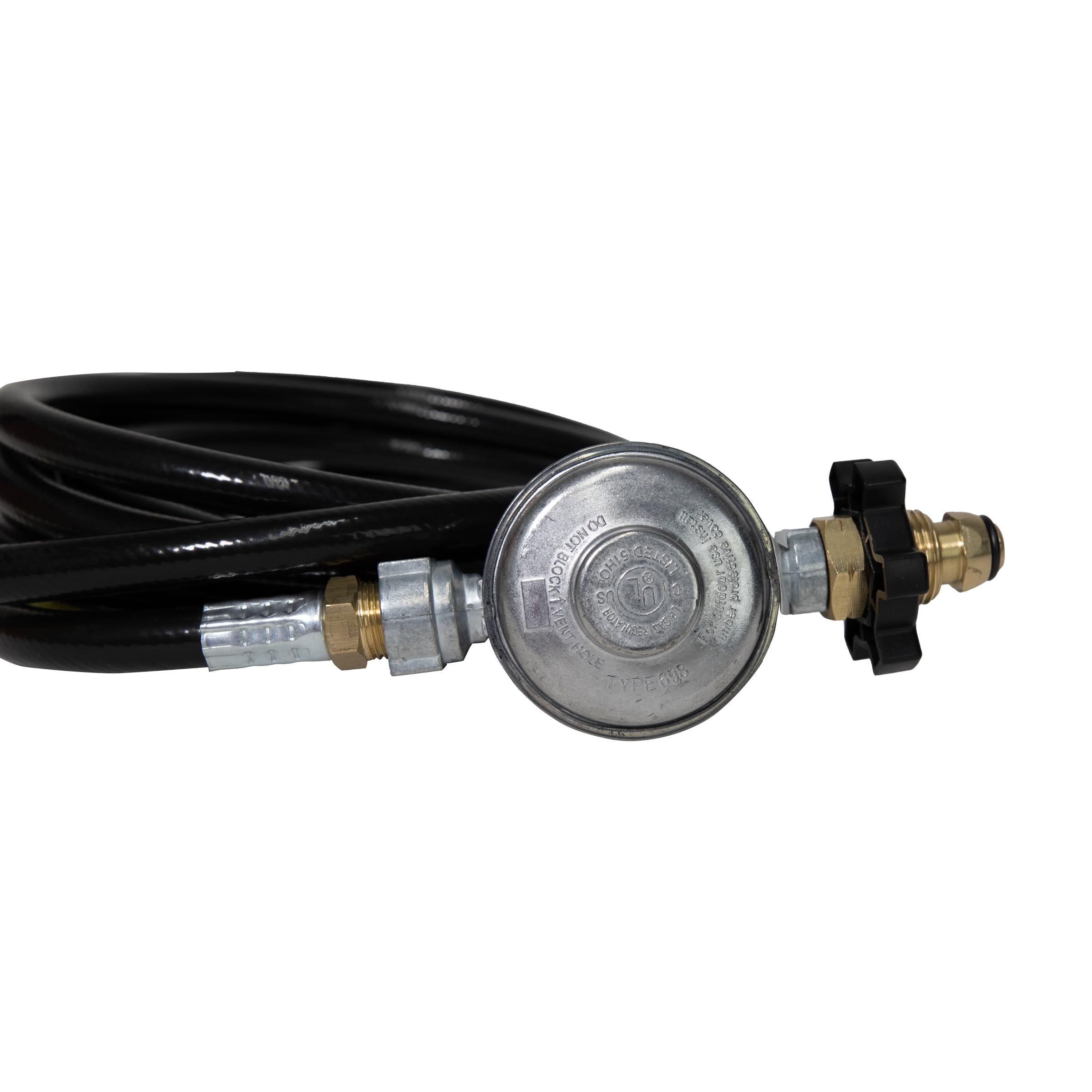 Full view of Mr. Heater propane hose assembly
