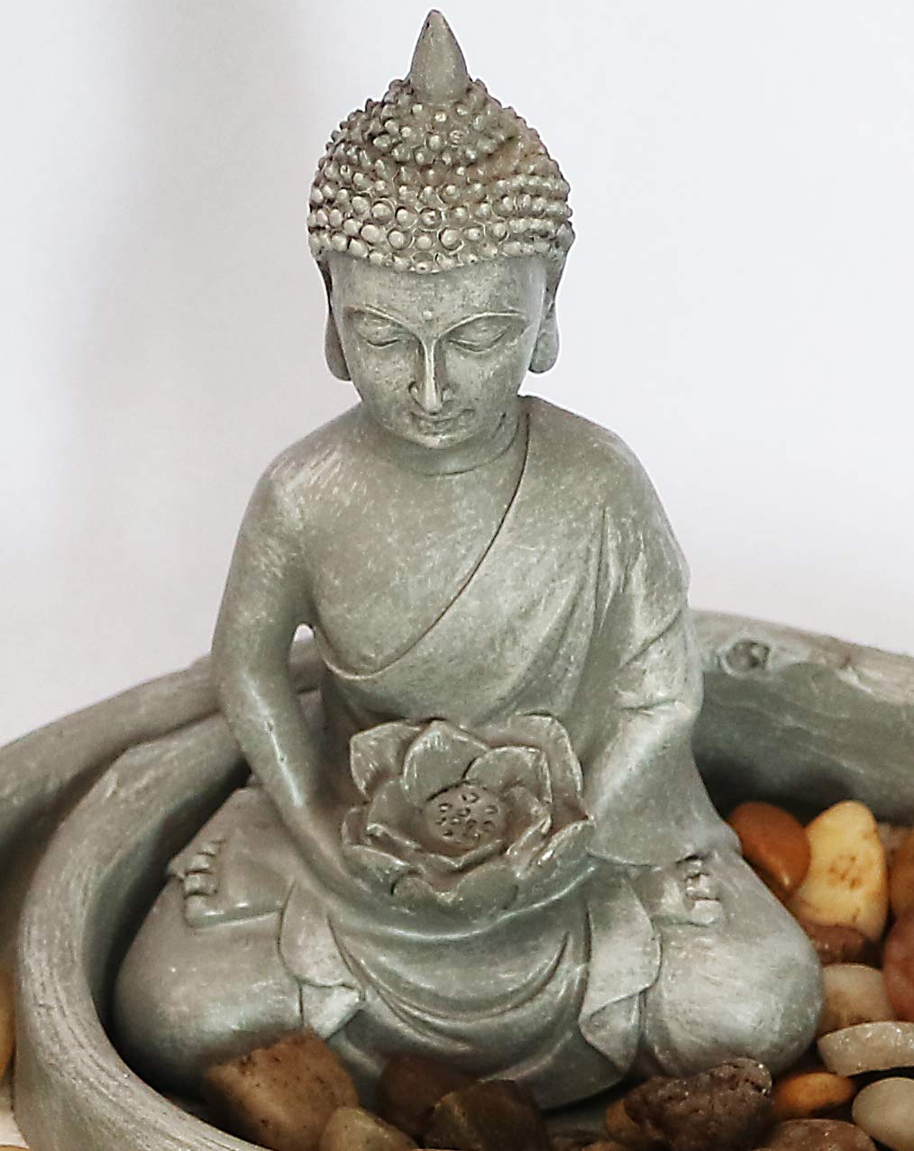 Full view of Nature's Mark Mini Zen Garden on a desk