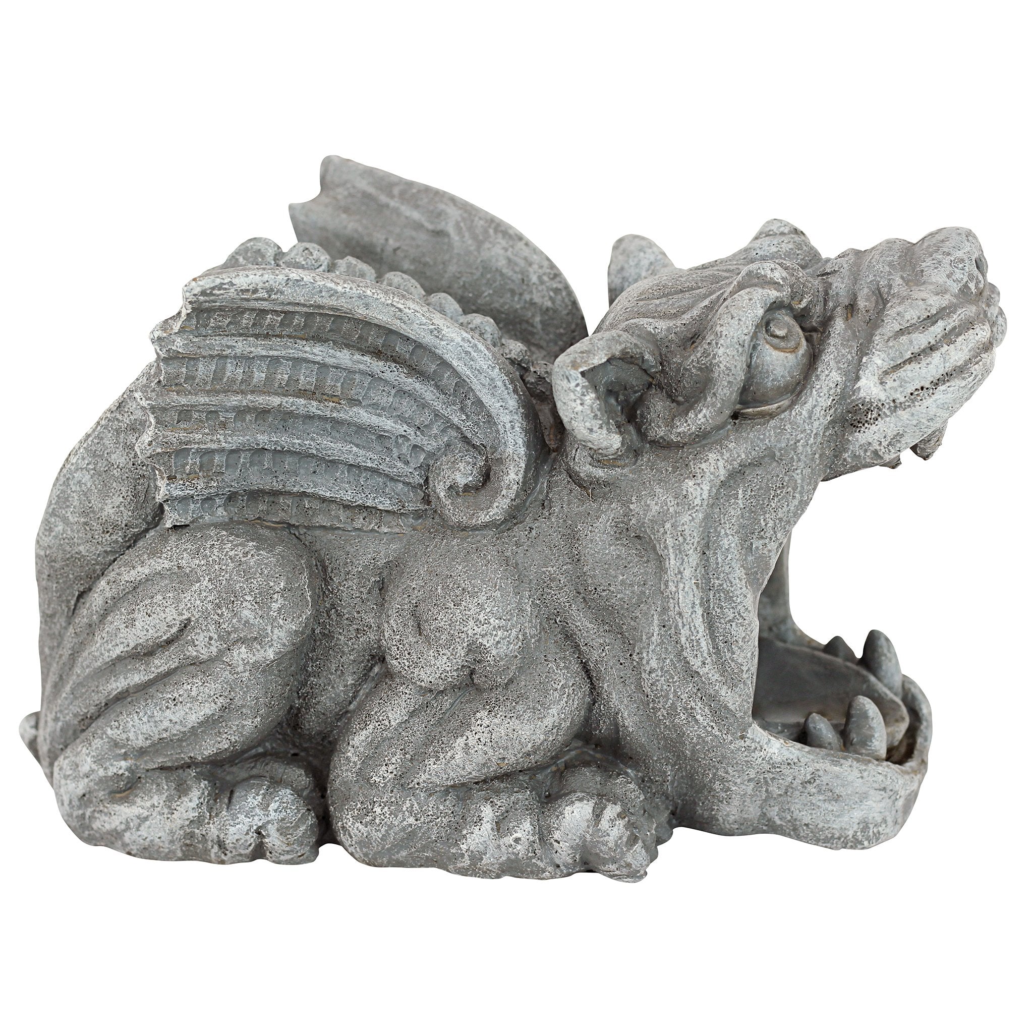 Full view of the Design Toscano Gargoyle Guardian in outdoor setting