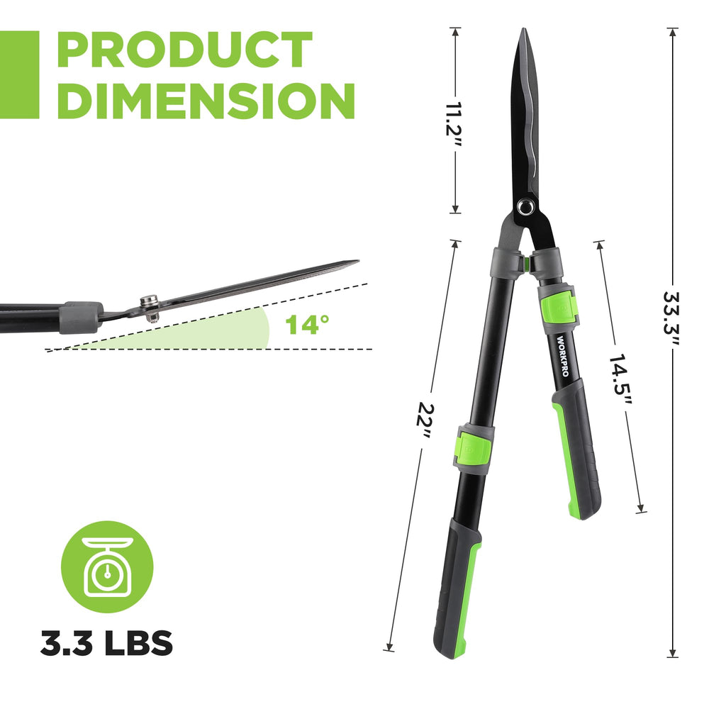 Full view of WORKPRO Hedge Shear with packaging